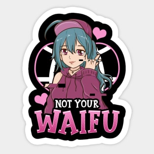 Cute Not Your Waifu Anime Girl Japanese Manga Sticker